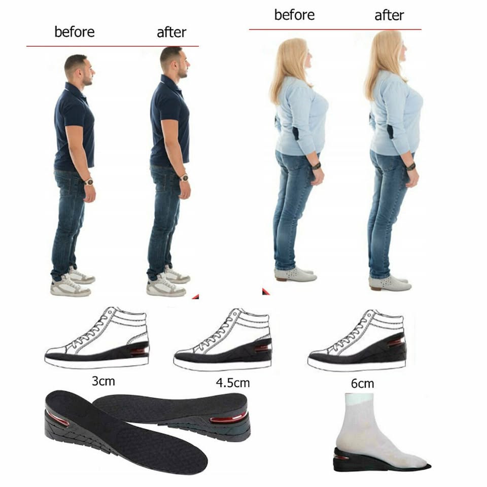 Height Increase Insoles 1 Pair